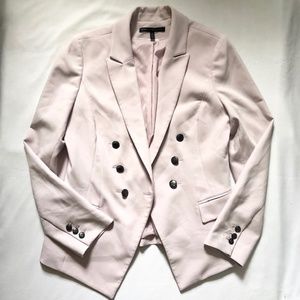 WHBM Off White Double-Breasted Blazer Jacket